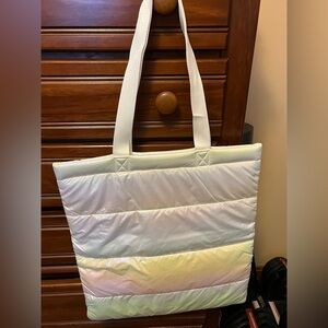 Iridescent White Tote Bag